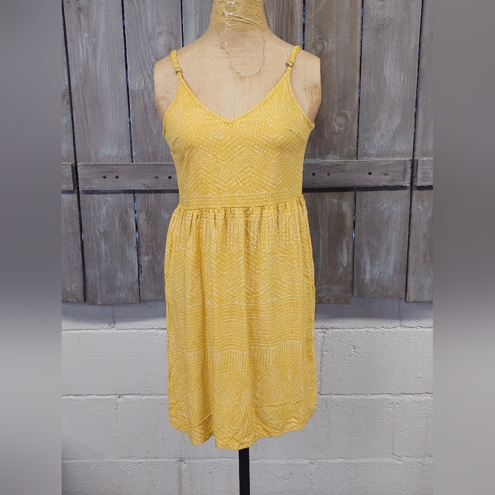 RVCA Mustard Yellow Print Short Sundress  Size XS‎